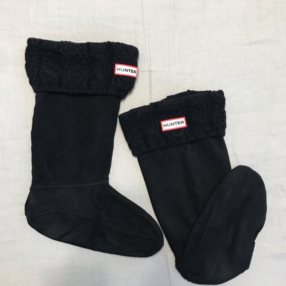Original cable knitted cuff tall boot socks